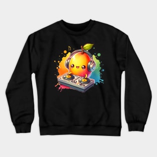 Cute Kawaii Mango DJ Crewneck Sweatshirt